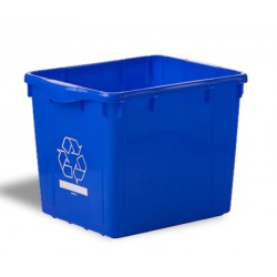 NEW 60 L  Nova Products 16 Gallons (60L) Curbside Recycle Bin - Durable Plastic Waste Basket for Indoor/Outdoor Use, Space-Saving Design, Ideal for Recycling, Office,...