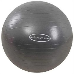 NEW BalanceFrom Anti-Burst and Slip Resistant Exercise Ball Yoga Ball Fitness Ball Birthing Ball with Quick Pump, 2,000-Pound Capacity (38-45cm, S, Gray)