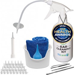 NEW (SEE NOTES)  Ear Wax Removal Tool by Tilcare - Manual Ear Cleaner for Adults & Kids - Perfect Ear Cleaning Kit - Includes Basin, Syringe, Curette Kit