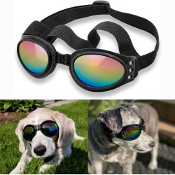 NEW QUMY Dog Sunglasses Dog Goggles for Medium Large Breed Dogs, Wind Dust Fog Snow Protection Eye Wear Pet Glasses with Adjustable Strap for Motorcycle Car