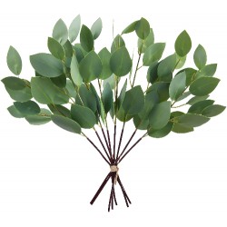 NEW 8 Pack Artificial Greenery Stems 13 Inches Faux Eucalyptus Leaves Stems for Vase Bridal Wedding Bouquet Table Centerpiece DIY Wreath Decor