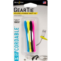 NEW Nite Ize Gear Tie Reusable Rubber Twist-Tie