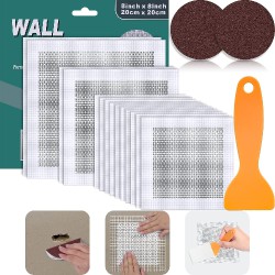 NEW Mckanti 14 Pack Drywall Repairs Patch, 4/6/8 Inch Drywall Repair Kit with Extended Self-Adhesive Mesh,Large Hole Patch Repair for Drywall,Heavy Duty