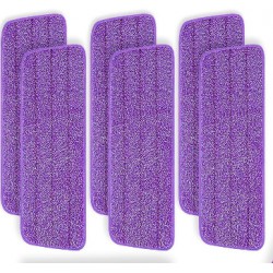 NEW 6 PACK  6-Pack Refill Reusable Mop Pads for Swiffer PowerMop - Microfiber Mop Pads for 13-15 Spray Mops, Machine Washable for Hardwood & Floor Cleaning