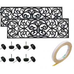 NEW 2 PCS Rubber Stair Treads, Outdoor Stair Treads Non-Slip, Butterfly Designed Stair Tread Mats, Anti-Slip Step Mat - Set of 2 Include Stay-on-Kit, 30 x 10 Inches