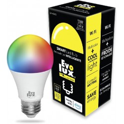 NEW  Evolux Smart Light Bulb (E26) - Ampoule Intelligente - Smart Bulbs Alexa Compatible - Colour Changing, Dimmable - 806 Lumens - Energy Saver for 2.4 GHz...
