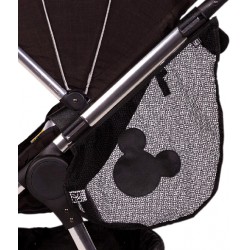 NEW Disney Baby by J.L. Childress Side Sling Cargo Net, Stroller Organizer & Storage, Mickey Black