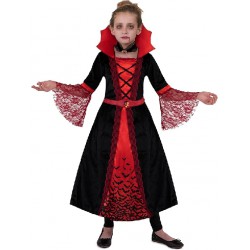 NEW ( SEE NOTES) XL KIDS Spooktacular Creations Girls Gothic Vampire Costume, Victorian Vampiress Queen Cloak, Noble Medieval Queen Halloween