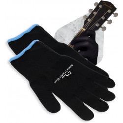 NEW MED Musician’s Practice Glove - 2-Pack Gloves Man and Woman Wear, Fit Both Hands, Music Instrument & Guitar Accessories, M, Black