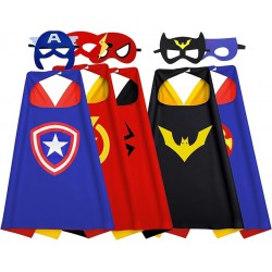NEW (SEE NOTES) Kids Capes and Masks Boys Dress Up Child Costumes Birthday Party Halloween Supplies for 3-12 Years Old