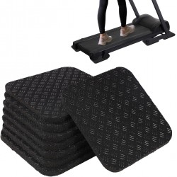 NEW 8pcs Treadmill Walking Mat Pad, 4×4×0.2 Non-Slip Silicone Noise Reduction Workout Mat, Multipurpose Anti-Vibration Pad for Exercise Bike Equipment, Hardwood Carpet Floor Protection Gym Accessories