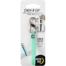 NEW Nite Ize Cinch-A-Lot Mini Stretch Strap, Adjustable Slider and Strap Holds Earbuds Cases, Hand Sanitizer and Lip Balm, Mint