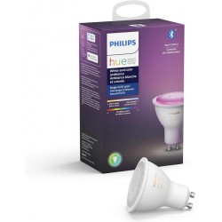 NEW Philips Hue White and Colour Ambiance GU10 LED Smart Bulb, Bluetooth & Zigbee, (Hue Hub Optional), voice activated with Alexa