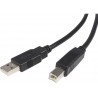 NEW Basics USB-A to USB-B 2.0 Cable for Printer or External Hard Drive, 10FT, BLACK