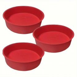 NEW 3pcs, 8 Inch Round Cake Pans - Silicone Cake Molds For Baking, Nonstick Baking Pans For Layer Cake, Cheese Cake