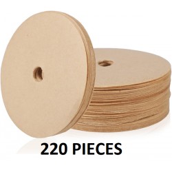 NEW 220pcs Round Coffee Filters, 3.75inch Coffee Filters Paper Unbleached Disc Coffee Filters Espresso Coffee Filter for Bozeman Percolator (Brown)