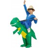 LIGHTLY HANDLED Inflatable Dinosaur Costume for Kids Halloween Costumes Boys Girls Blow up Costume for Halloween Party Cosplay