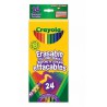 NEW Crayola Erasable Coloured Pencils,24 erasable coloured pencils WITH SHARPENER