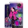 NEW Monster High Doll and Sleepover Accessories, Draculaura Doll Pet Bat Count Fabulous, Creepover Party