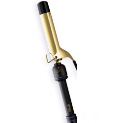NEW HOT Tools HTIR1576F Pro Signature Gold 1-1/4 Curling Iron, High Heat Up to 220°C, Fast Heat in 30 Sec, Cool Tip, Hair Curler, Curling Wand, Gold Barrel, Custom Heating Settings, Black and Gold