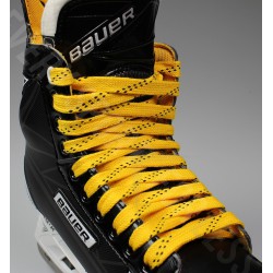 NEW WARRIOR SKATE LACES WAXED 108 YELLOW, SENIOR 8-10, MOULDED TIP