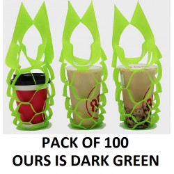 NEW 100Pcs Non Woven Drink Packaging Bags, Eco Friendly Net Carry Bag Single Cup Drink Carrier with Handle for Delivery and Take Out, Portable Drinks Cup Holder Pouch Restaurant