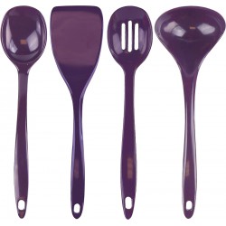 NEW Reston Lloyd Utensil Set, Plum, 4-Pack