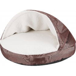 NEW Long Rich Durable Oxford to Sherpa Pet Cave and Round Pet Bed, 25, with Removable top and Insert, by Happycare Textiles