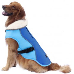NEW SIZE MEDIUM EMUST Dog Jacket Winter, Cozy Windproof Dog Jacket for Cold Weather, Solid Color Dog Vests for Winter for Medium Dogs, New Blue