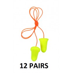 NEW 12 PAIRS OF 3M E-A-Rsoft FX Ear Plugs, INDIVIDUALLY PACKAGED