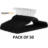 NEW Amazon Basics Velvet Suit Hangers - 50-Pack, Black