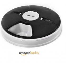 NEW Amazon Basics Automatic Electronic Timed Pet Feeder - 6 Portions, Black