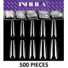 NEW Coffin Nail Tips INFILILA Nail Tips Full Cover 500pcs Nail Tips for Acrylic Nails Clear Nail Tips 10 Sizes