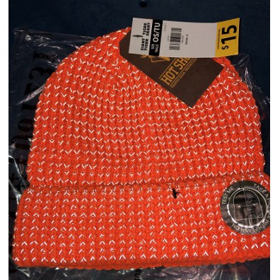 NEW ONE SIZE HOT SHOT REFLECTIVE KNIT TECHNOLOGY TOQUE