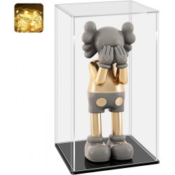 NEW LANSCOERY Clear Acrylic Display Case for Collectibles Vertical Display Stand Dustproof Protection Box Assemble Showcase Countertop for Action Figures 7 * 6 * 10 inch