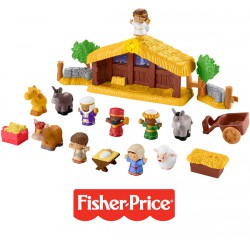 NEW Fisher-Price Little People Toddler Toy Nativity Set with Music Lights and 18 Pieces for Christmas Play