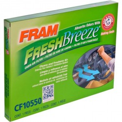 NEW FRAM Fresh Breeze Cabin Air Filter CF10550 with Arm & Hammer Baking Soda, for Select Nissan Vehicles, white