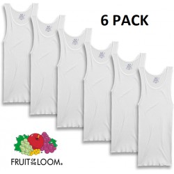 NEW MENS LARGE Fruit of the Loom Men's A-ShirT, 6 PACK
