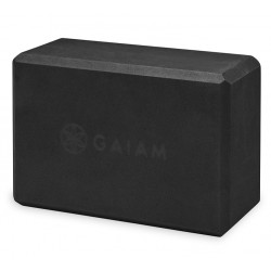 NEW GAIAM YOGA BLOCK, BLACK, 9 X 6 X 4
