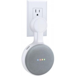 NEW Outlet Wall Mount Holder for Google Home Mini (1st Generation), A Space-Saving Accessories for Google Home Mini (White)