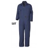 NEW SIZE 50T - Pioneer 7-Pocket Heavy-Duty Work Coverall with Adjustable Wrist, Action Back and Elastic Waist, Tall Fit, Navy Blue,  V202038T-50