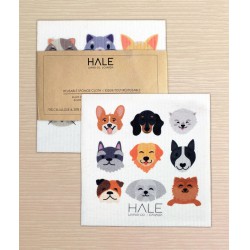 NEW HALE, Furry Friends Duo - Reusable Sponge Cloth, 17 X 20 CM