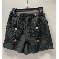 NEW GIRLS 8Y SHEIN SHORTS DOUBLE BREASTED BUTTONS, BLACK