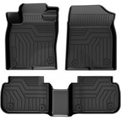 NEW FIILINES Floor Mats Custom Fit for 2022 2023 2024 Honda Civic Without 2nd Row USB Port, All Weather Floor Liners Durable Odorless Front & Rear Row Set Black
