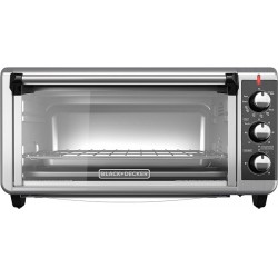 NEW (READ NOTES) BLACK+DECKER TO3250XSB 8-Slice Extra Wide Convection Countertop Toaster Oven, Includes Bake Pan, Broil Rack & Toasting Rack, Stainless Steel/Black