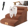 NEW Almcmy 4-Step Dog Stairs for High Beds, High Density Foam Pet Stairs with Washable Cover & Non-Slip Bottom, Dog Ramp Pet Steps for Small Dogs and Cats - Send 1 Pet Hair Remover Roller