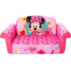 VERY LIGHTLY USED (READ NOTES) Marshmallow Furniture, Children's 2-in-1 Flip Open Foam Compressed Sofa, Minnie Mouse