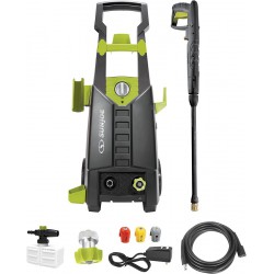 LIGHTLY USED Sun Joe SPX2688-MAX 2050-PSI Max 1.60-GPM Max 13-Amp 1500-Watt Electric Pressure Washer w/3 Quick Connect Tips and 32-Ounce Foam Cannon, 20-Foot High Pressure Hose, Green