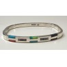 VINTAGE MEXICO 950 SILVER BRACELET TURQUOISE ONYX