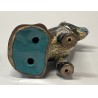 VINTAGE CHINESE CLOISONNE DOG FIGURINE